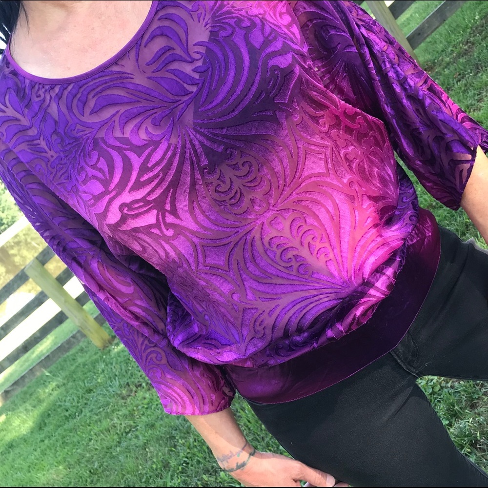 Sleek purple blouse